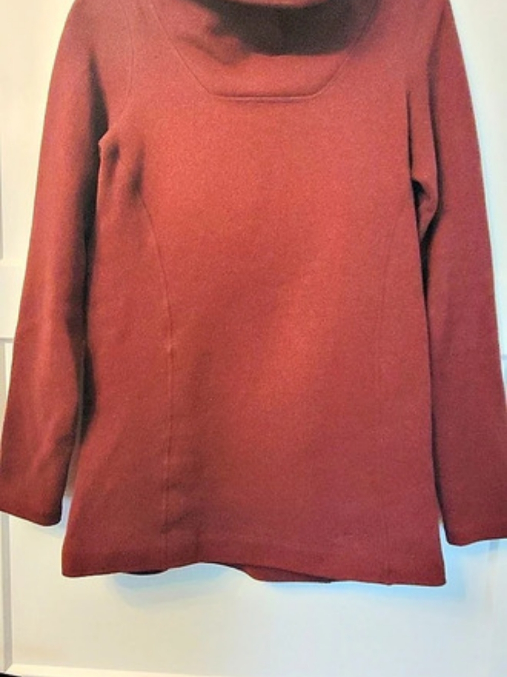 Arc'teryx Desira Tunic Cowl Neck Fleece Sweater Medium Burgundy